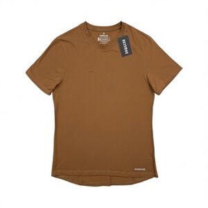 RAWGEAR Shirt Mens Medium Brown Crew Neck Short Sleeve T-Shirt Athletic Casual